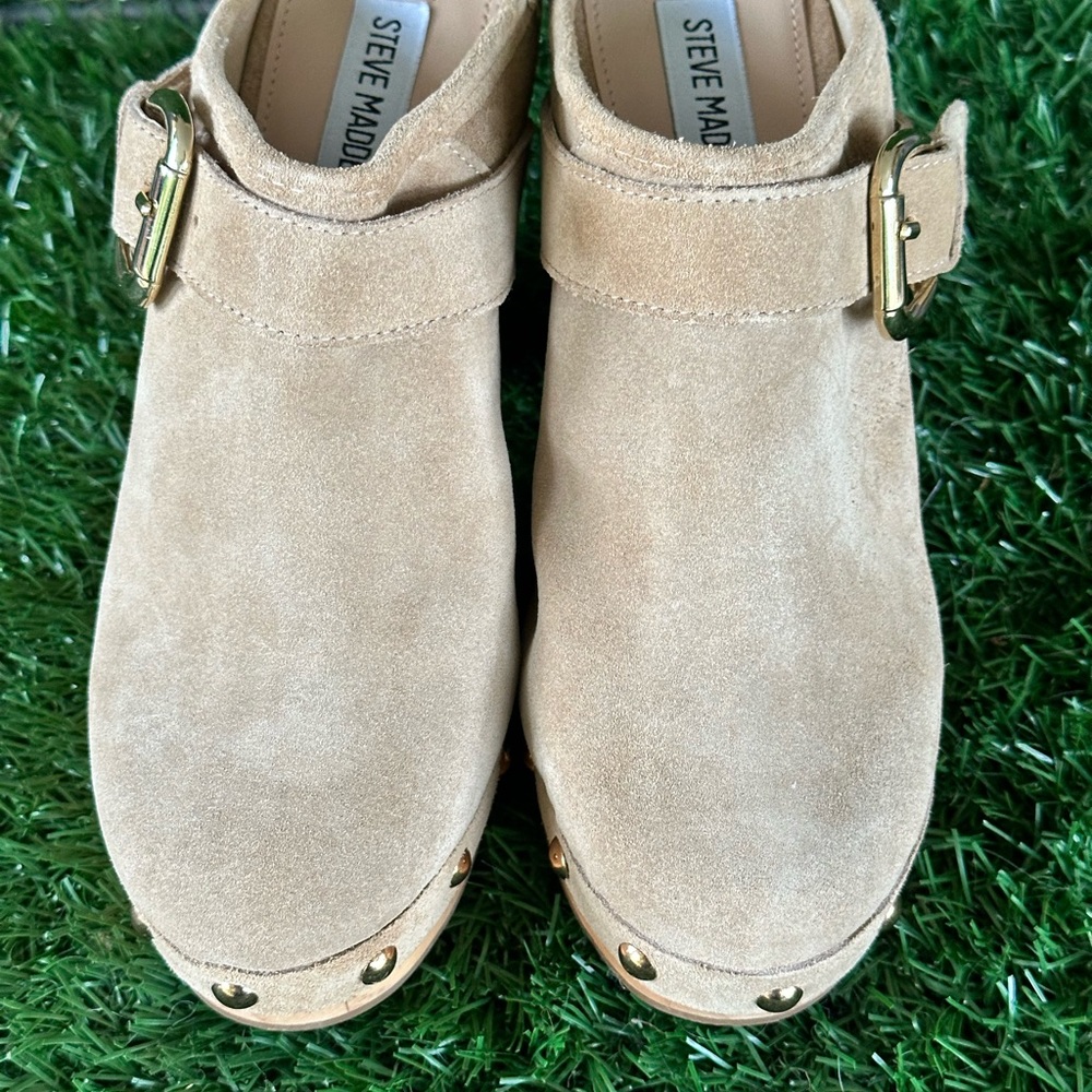 Steve Madden Hide Mule Woman’s Shoes Suede 7M New One